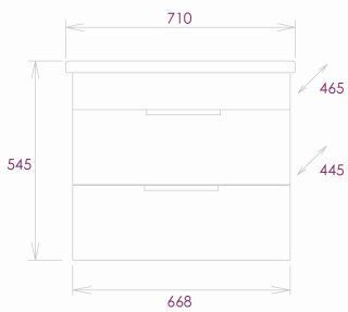 Подвесная тумба под раковину Onika Легран 107048 70см дуб галифакс